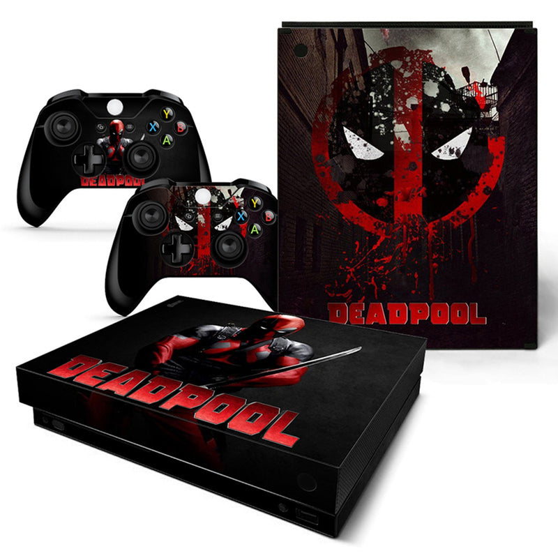 Hot Sale Deadpool Design Skin Sticker for Xbox one X Console and Controllers