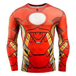 IRON MAN 3D Sport GYM Long Shirt