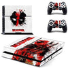 Deadpool Skin Stickers For Sony Playstation 4 Console and 2 Controllers