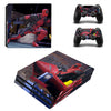 Deadpool Design Skin Sticker Protector For Sony Playstation 4 Pro Console+2PCS Controller Skin Decal Cover