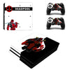 Deadpool Design Skin Sticker Protector For Sony Playstation 4 Pro Console+2PCS Controller Skin Decal Cover