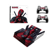 Deadpool Design Skin Sticker Protector For Sony Playstation 4 Pro Console+2PCS Controller Skin Decal Cover