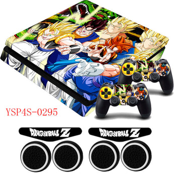 Dragon Ball Z GOKU Sticker Decal and Thumb Grips caps for Playstation 4