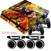 Dragon Ball Z GOKU Sticker Decal and Thumb Grips caps for Playstation 4