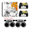 Dragon Ball Z GOKU Sticker Decal and Thumb Grips caps for Playstation 4