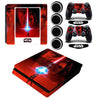 Star War PS4 Slim Skin Vinyl Protective Sticker Decal +2x LED Light Bar Stickers For Playstation 4 Slim Console